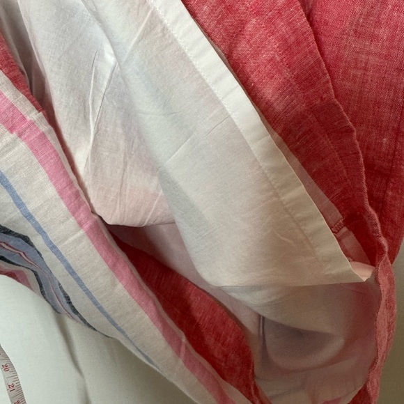 Talbots Linen Stripe Sleeveless Shift Dress Seaside Stripe Beach Coastal - Picture 7 of 12